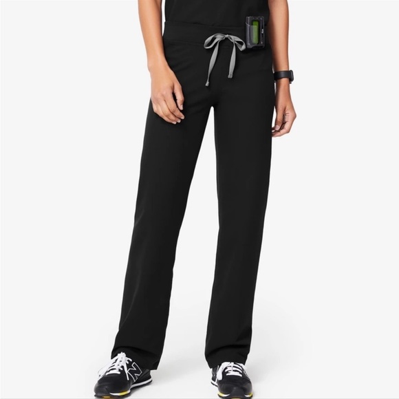 Figs Pants - Figs Livingston Black Basic Scrub Pant M Medium